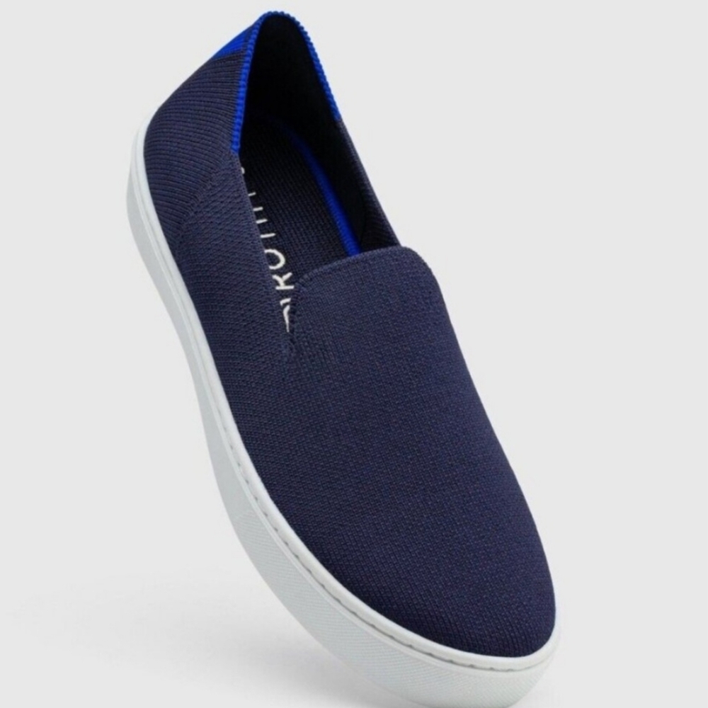 Rothy's The Original Slip On Deep Navy Blue Sneaker - Picture 4 of 10